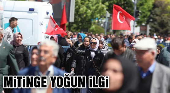 Kayseri'de Erdoğan Mitingine Akın