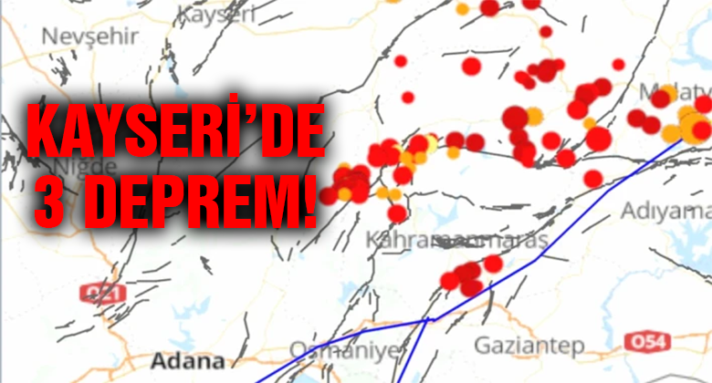 Sarız ve Pınarbaşı'nda 3 Deprem Oldu